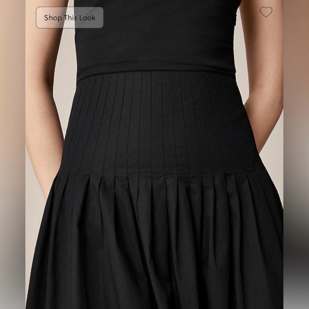 J.CREW | NWT Pintuck mixy dress in Black | Sz M - Picture 2 of 12